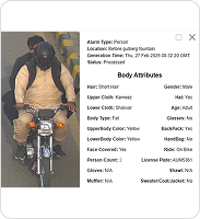 Person on Bike wear mask detected by camera